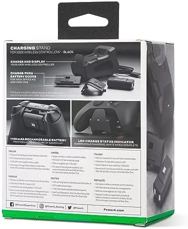⁦باور ايه حامل شحن سولو لجهاز Xbox Series X|S - اسود، يعمل مع Xbox One، قاعدة شحن لوحدة تحكم Xbox اللاسلكية، مرخص رسميًا⁩ - الصورة ⁦2⁩