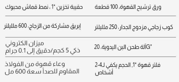 ⁦مجموعة ماكينة تحضير القهوة يدويا، مناسبة للتخييم في الهواء الطلق والداخل، زجاج، أسود⁩ - الصورة ⁦3⁩