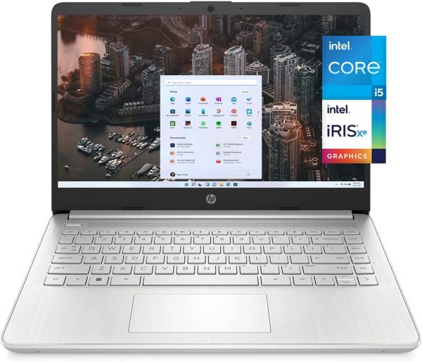 HP لابتوب بافليون 14 انش HD، انتل كور i5-1135G7 (بيتس i7-1065G7)، بطاقة رسومات انتل ايرس Xe، عمر بطارية طويل، كاميرا ويب، HDMI، واي فاي، بلوتوث، ويندوز 11 (16GB RAM | 1TB SSD)