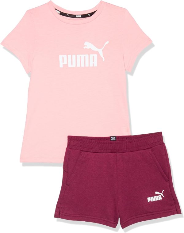 PUMA Girls Logo Tee Shorts Set G Jog Suit