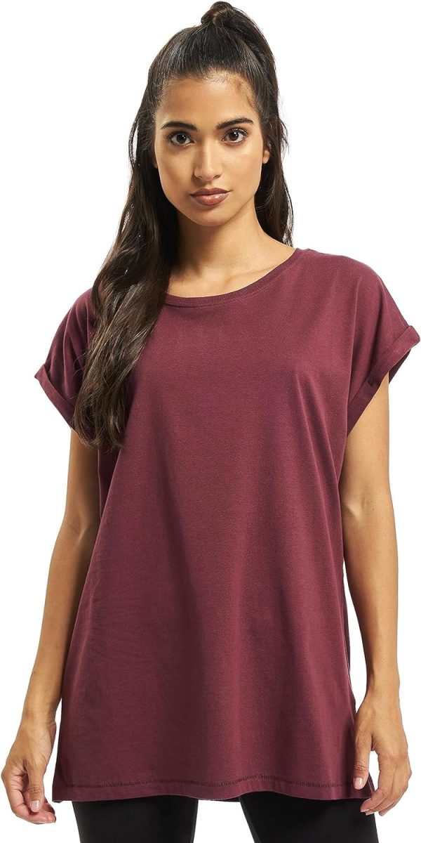 Urban Classics Womens Ladies Extended Shoulder Tee Basic T Shirt with