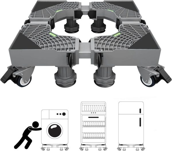 قاعدة متحركة للغسالة الكهربائية، حامل قابل للتعديل للثلاجة الصغيرة، قاعدة