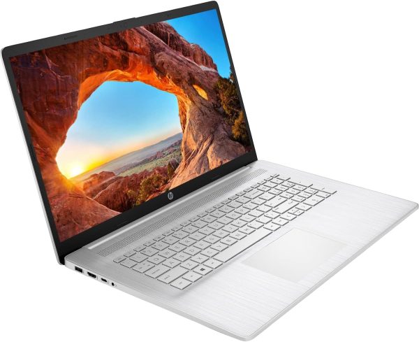 ⁦HP لابتوب 2022 الاحدث 17 بشاشة 17.3 انش FHD IPS ومعالج انتل كور i5-1135G7 رباعي النواة وبطاقة رسومات انتل ايريس Xe وRAM 16GB وSSD PCIe 1TB وHDMI وويندوز 11 + قطعة قماش مايكروفايبر⁩ - الصورة ⁦2⁩