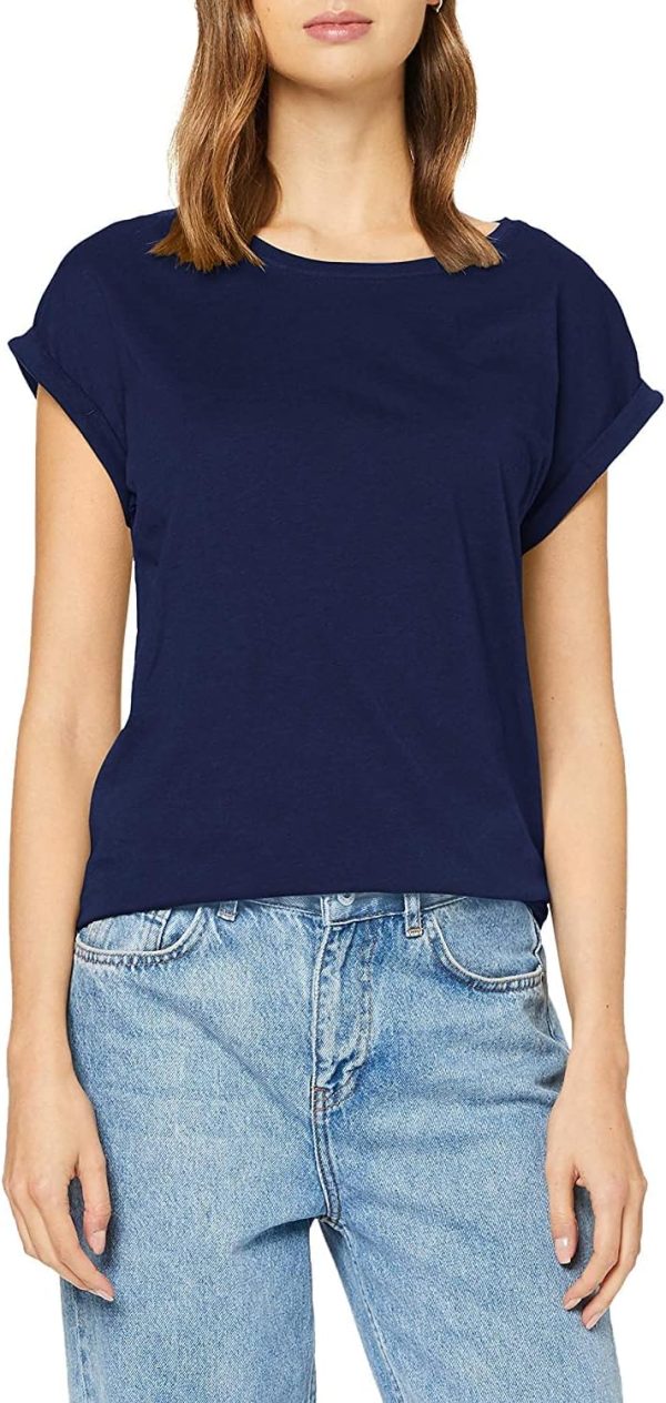 Urban Classics Womens Ladies Extended Shoulder Tee Basic T Shirt with