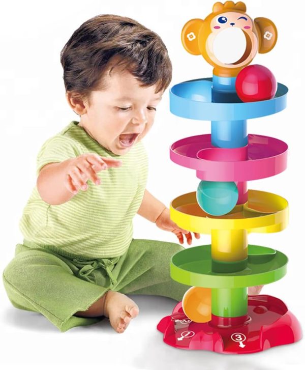 Ingooood Ball Drop and Roll Swirling Tower for Baby and