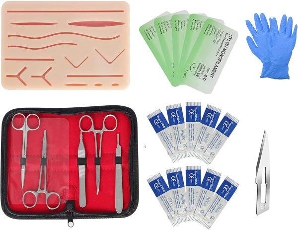 Suture Practice Kit All Inclusive with Full Tool Kit Realistic