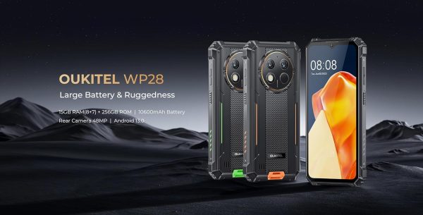 هاتف ذكي متين WP28 من اوكيتيل، 15GB 256GB، 652