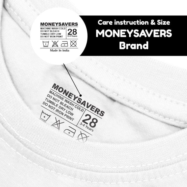 ⁦Moneysavers Kids Round Neck boys T Shirt 170 GSM Pure Cotton Basic Colors, White, 5 Years⁩ - الصورة ⁦6⁩