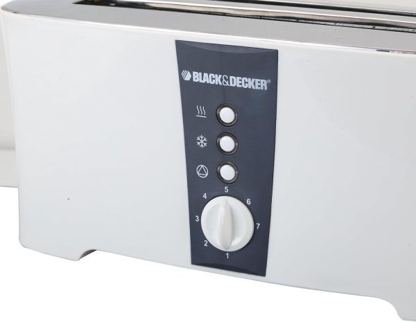 BlackDecker 4 Slice Long Cool Touch Toaster White Et124 B5