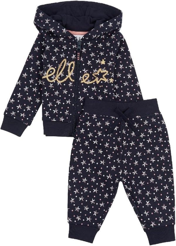 ELLE Girls ELL0511883 Aop Star Zip Through Bb Hoodie And