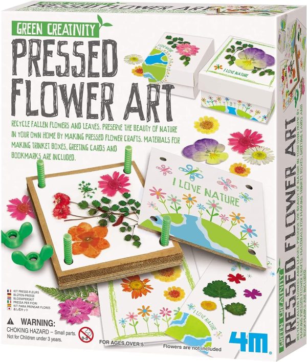 4M Toysmith Green Creativity Pressed Flower Art Kit Recycle Flowers