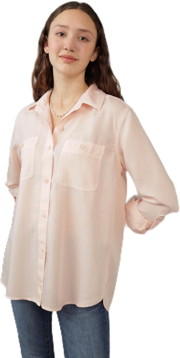 American Eagle Womens AE Long Sleeve Button Up Shirt