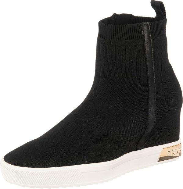 DKNY womens Essential High Top Slip on Wedge Sneaker