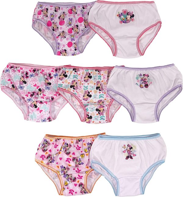 Disney Girls Minnie Mouse Underwear Multipacks with Assorted Prints in