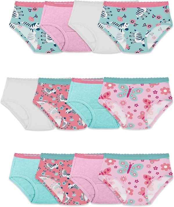 Fruit of the Loom Toddler Girls Tag Free Cotton Underwear