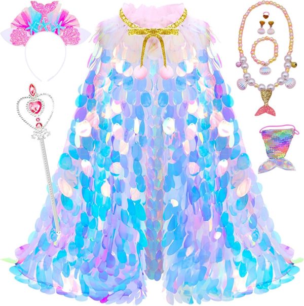 KASTWAVE Princess Dress Up Toys Princess Dress Up Clothes Mermaid