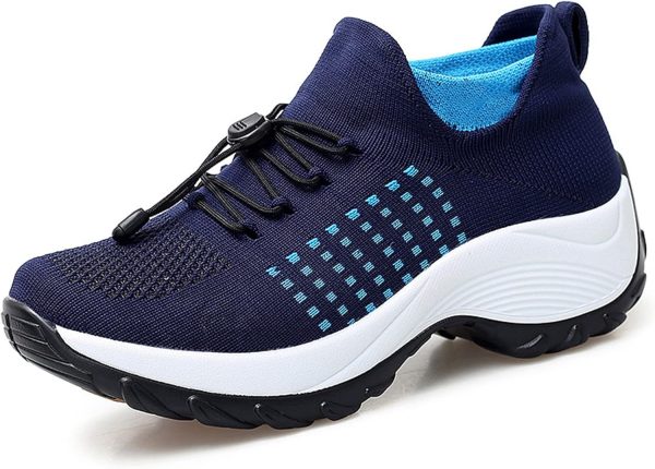 Legou Womens rocking shoes casual sports shoes 5cm high rise