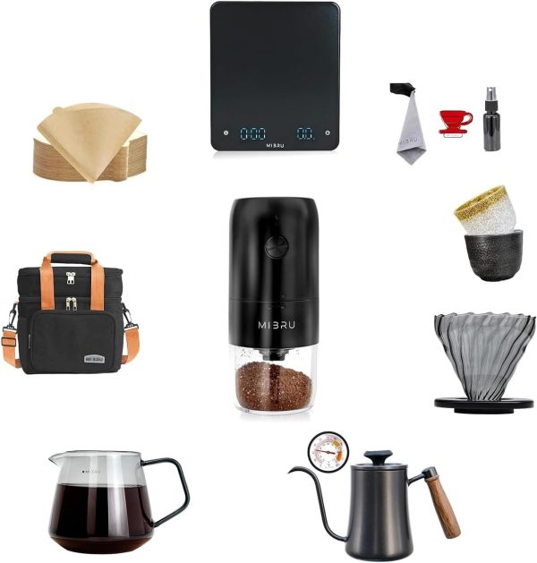 MIBRU 10 Pack V60 Pour Over Coffee Maker Set Include