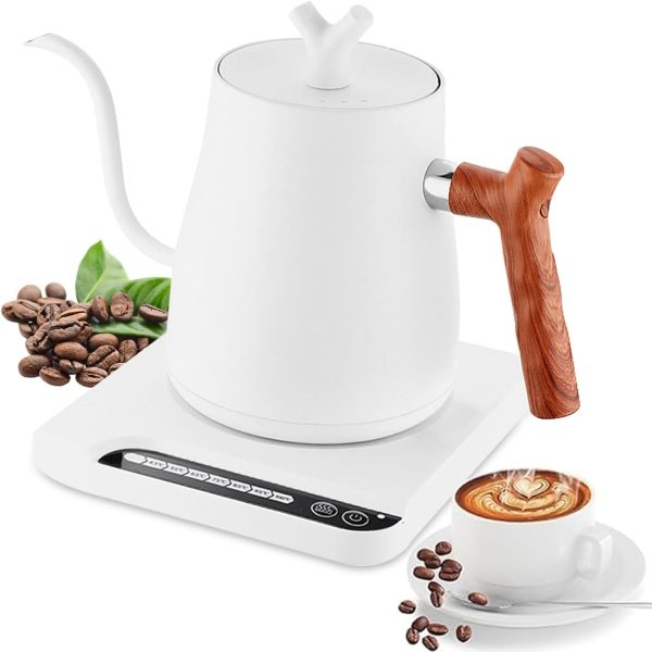 Perfin Electric Gooseneck Kettle 1L 1000W Water Kettle for Pour over