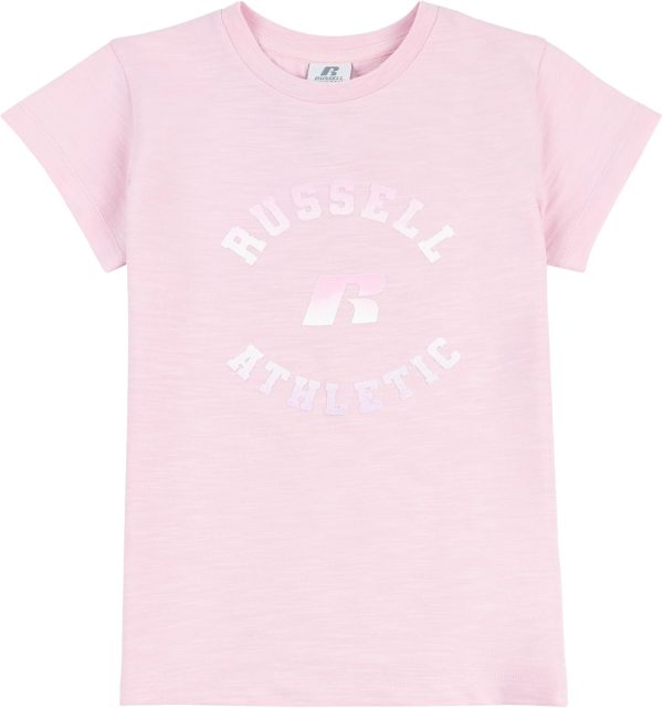 1732182295 RUSSEL ATHLETICS Girls RSL5032B77 Russell Athletic Curve T Shirt 7 8Y Multi