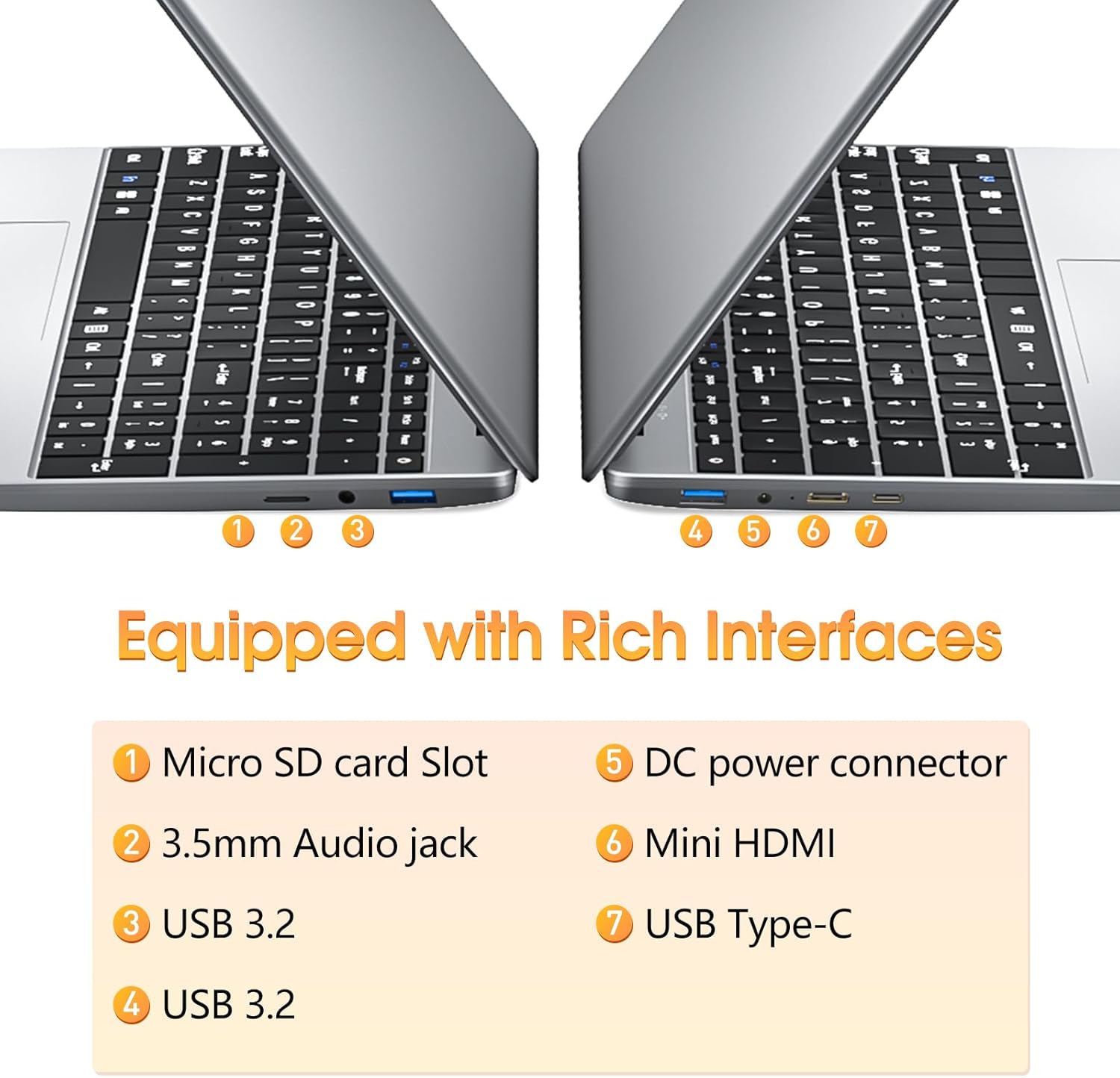 1732249558 PKHOZ 15.6 Inch Laptops 4GB RAM 128GB SSD Laptop Computer Quad Core Celeron Processor Notebook 2.4G5G WiFi Type C Mini HDMI Webcam 1TB Expansion UHD Graphics 600Silver