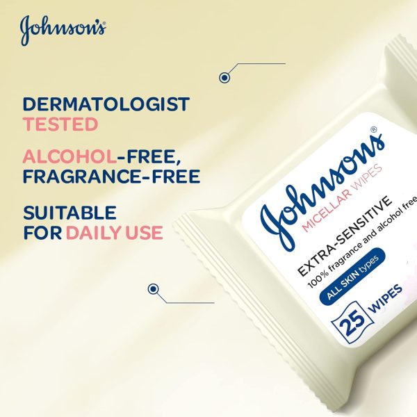 1732323727 Johnson Johnson Cleansing Facial Micellar Wipes Extra Sensitive All Skin Types Pack Of 25 Wipes