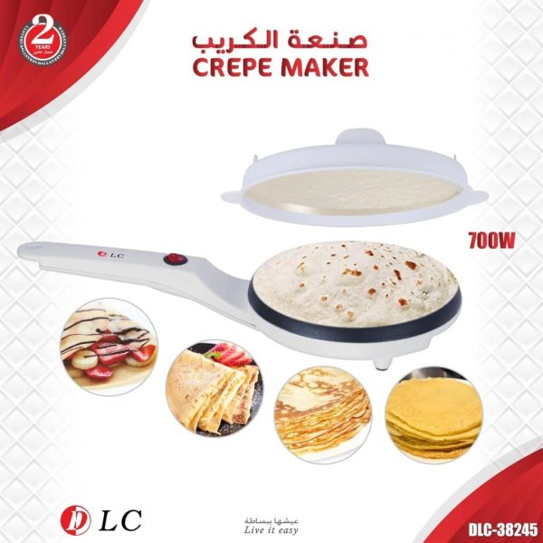 ⁦D LC 700W Crepe Maker, 4-in-1 for Crepes, Pancakes, Tortillas, and Flatbreads - DLC-38245⁩ - الصورة ⁦3⁩