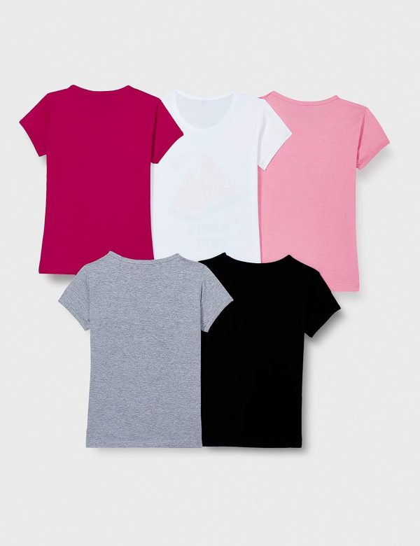 ⁦T2F girls Girls Tshirt T-Shirt (pack of 5)⁩ - الصورة ⁦2⁩