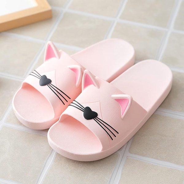 ⁦AioTio Women's Slippers, Indoor Non Slip Slippers, Cat Shaped Cute Cartoon Slippers⁩ - الصورة ⁦6⁩