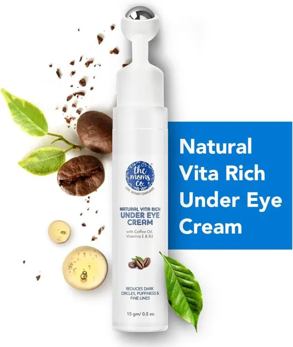 the moms Co. Natural Vita Rich Under Eye Cream with Cooling Massage Roller 15g 0.5oz