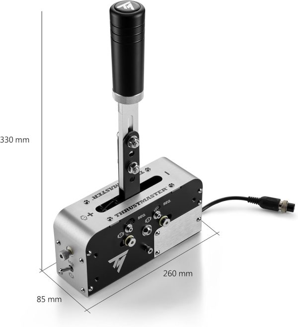 ⁦Thrustmaster TSS Handbrake, Progressive Handbrake and Sequential Shifter, For PC/PS5/PS4/Xbox Series X|S/Xbox One، من ثرست ماستر، USB، فضي⁩ - الصورة ⁦5⁩