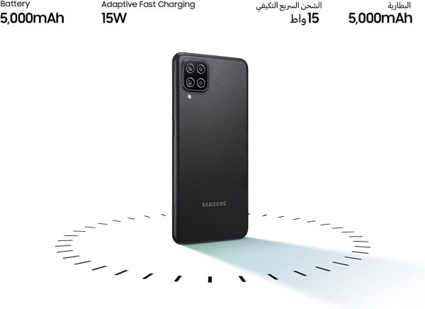 ⁦هاتف سامسونج جالكسي ايه 12 الذكي ثنائي شريحة الاتصال - سعة تخزين 64GB، وذاكرة RAM 4GB، LTE، باللون الابيض (نسخة المملكة العربية السعودية)⁩ - الصورة ⁦6⁩