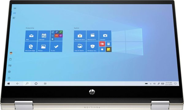 ⁦لابتوب اتش بي بافيلي اتش بي 2 في 1 14 انش شاشة لمس 2 في 1 14 انش كور i5 , 8 , 25 SSD , ذهبي دافئ، 14m,dw1023dx مع ويندوز 10 هوم⁩ - الصورة ⁦4⁩