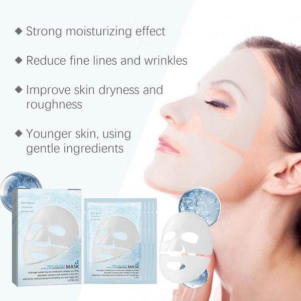 ⁦Azonee Deep Collagen Face Mask, Anti Wrinkle Lifting Mask, Korean Skin Care Collagen AntiWrinkle Lifting Mask, Collagen Face Mask Overnight for Elasticity, Soothing, Firming, Hydrating, Moisturizing⁩ - الصورة ⁦5⁩