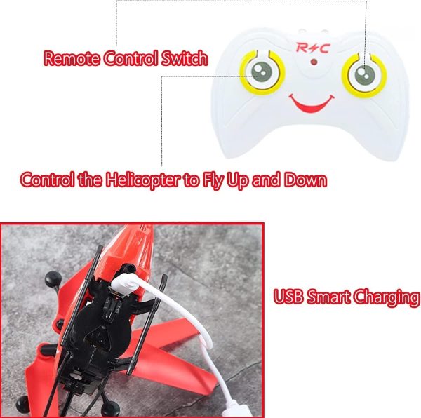 ⁦لعبة طائرة هليكوبتر تعمل بجهاز تحكم عن بعد، طائرة هليكوبتر تعمل بالحث بنظام تعليق مرتفع ومنخفض 2.5، طائرة هليكوبتر صغيرة تعمل بجهاز تحكم عن بعد لهدايا حفلات الاطفال، هدايا عيد ميلاد للاولاد والبنات -⁩ - الصورة ⁦6⁩