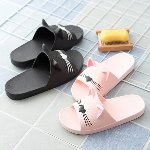 ⁦AioTio Women's Slippers, Indoor Non Slip Slippers, Cat Shaped Cute Cartoon Slippers⁩ - الصورة ⁦9⁩