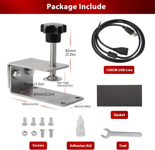 ⁦ANDO RACING Upgrade 2-in-1 64 Bit USB Handbrake for G920 Compatible with Xbox/Xbox series S/Xbox series X + PC System for Simulated Games with Non-Contact Plus Hall Sensor(Black+Red)⁩ - الصورة ⁦6⁩