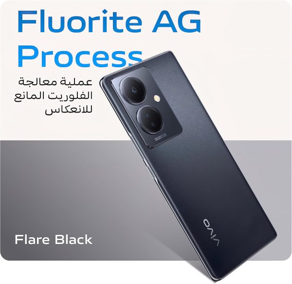 ⁦جوال فيفو V29 لايت 5G ثنائي شرائح اتصال/اسود فلير/RAM 12+8GB/256GB/6.78 انش، FHD/شاشة اموليد منحنية ثلاثية ابعاد/كاميرا 64MP ضد اهتزاز/ان اف سي/شحن 44 واط⁩ - الصورة ⁦7⁩