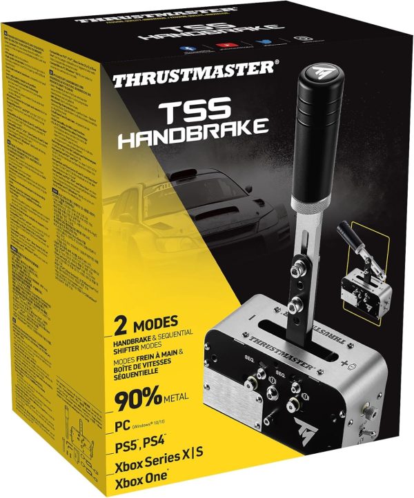 ⁦Thrustmaster TSS Handbrake, Progressive Handbrake and Sequential Shifter, For PC/PS5/PS4/Xbox Series X|S/Xbox One، من ثرست ماستر، USB، فضي⁩ - الصورة ⁦4⁩