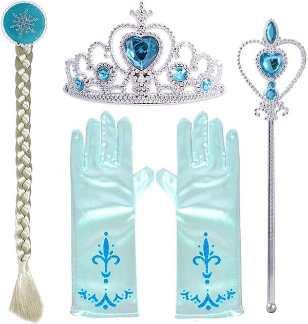 COOLBABY Frozen Elsa Cosplay Set 4 Pieces