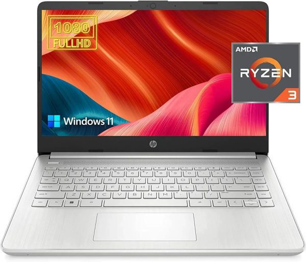 HP لابتوب 2022 بشاشة FHD مقاس 14 انش ومعالج AMD