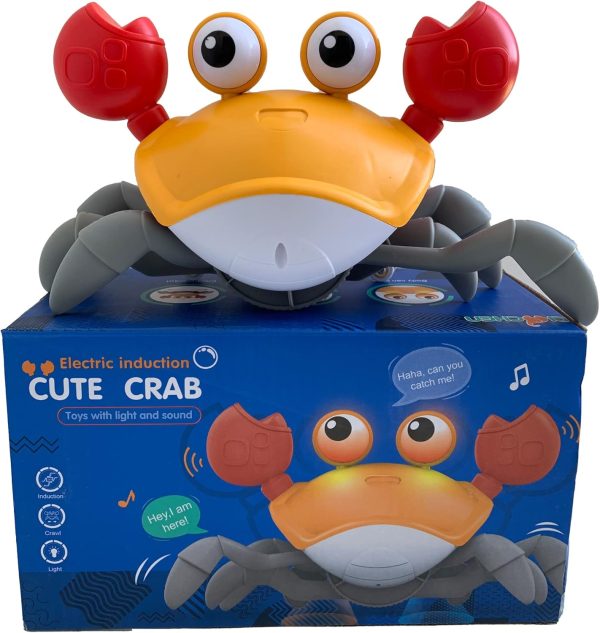 HUT Crawling Crab Baby Toy with Light Up for Kids