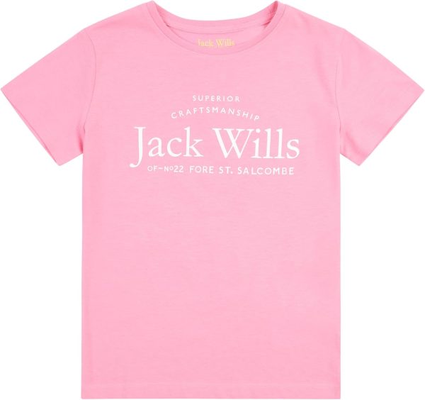 JACK WILLS Girls JWS5010C05 Jack Wills Classic Crew-Neck T-Shirt