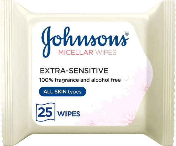 Johnson Johnson Cleansing Facial Micellar Wipes Extra Sensitive All Skin