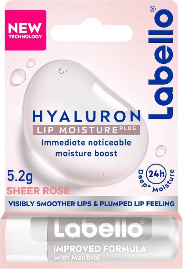 Labello Lip Balm Hyaluron Lip Moisture Plus Sheer Rose 52g