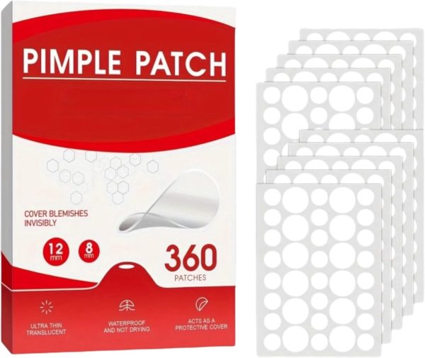 Pimple Patch, 360 Pieces, Ultra Thin, Waterproof, Protective Cover, Invisible