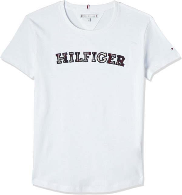 Tommy Hilfiger Girls MONOTYPE TARTAN CHE SS T Shirts