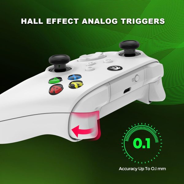 ⁦Wireless Controller 2.4GHZ Compatible with Xbox One,Xbox Series X/S,Xbox One X/S,PC Windows 7/8/10,Game Controller,Wireless Gamepad with Share Button/3.5mm Headphone Jack/2.4GHZ Adapter(White)⁩ - الصورة ⁦3⁩