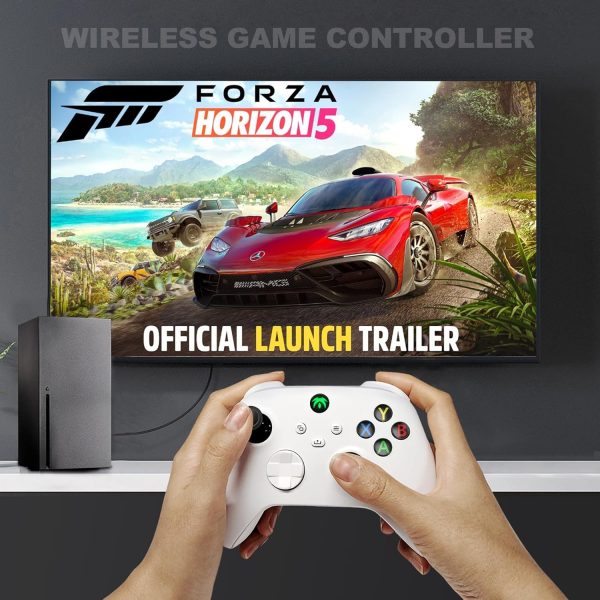 ⁦Wireless Controller 2.4GHZ Compatible with Xbox One,Xbox Series X/S,Xbox One X/S,PC Windows 7/8/10,Game Controller,Wireless Gamepad with Share Button/3.5mm Headphone Jack/2.4GHZ Adapter(White)⁩ - الصورة ⁦6⁩