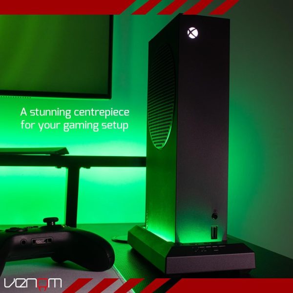 ⁦Venom Multi-Colour LED Light-up Console Stand - Black (Xbox Series S)، من فينوم، أسود⁩ - الصورة ⁦6⁩